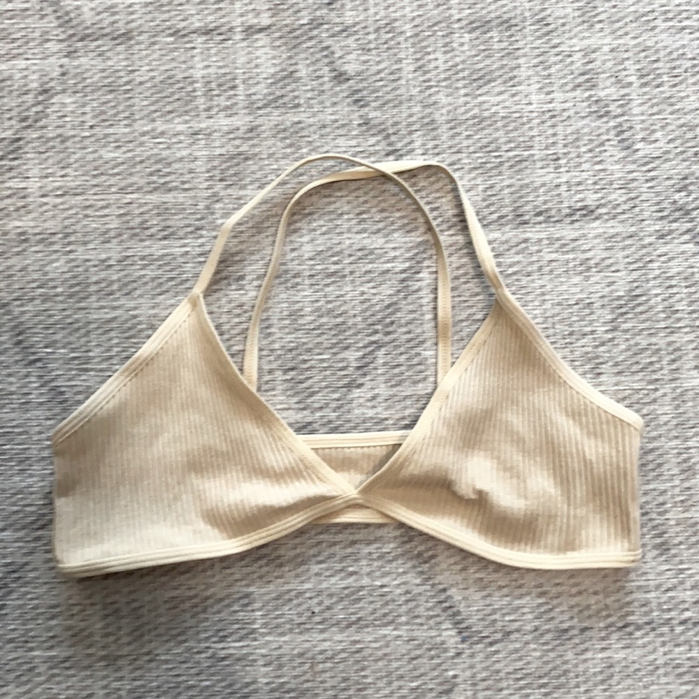 Nude ribbed bralette